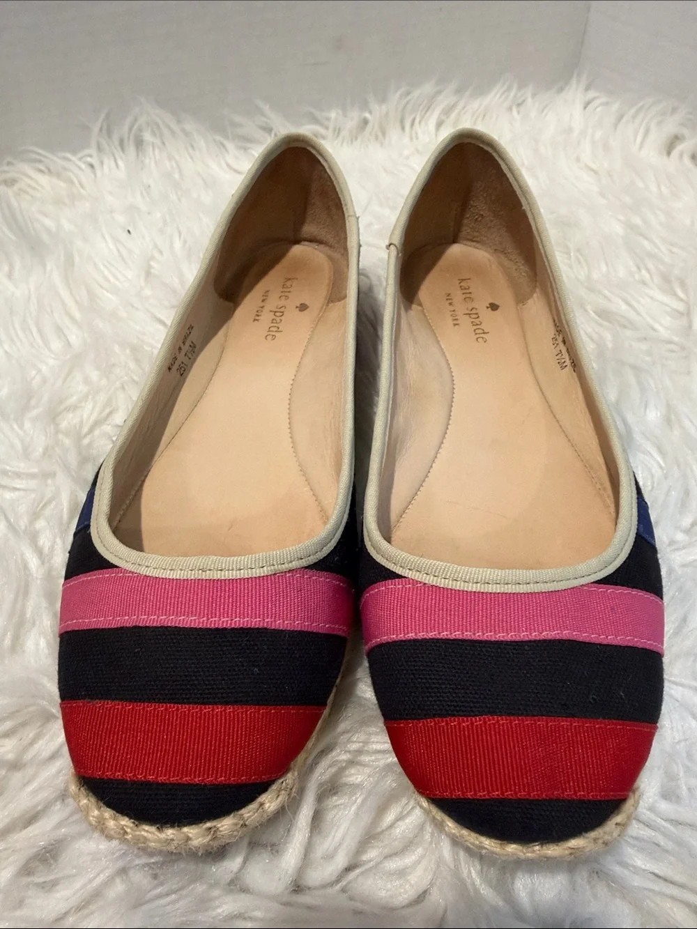 Kate Spade New York Multicolor Striped Espadrille Flats size 7.5